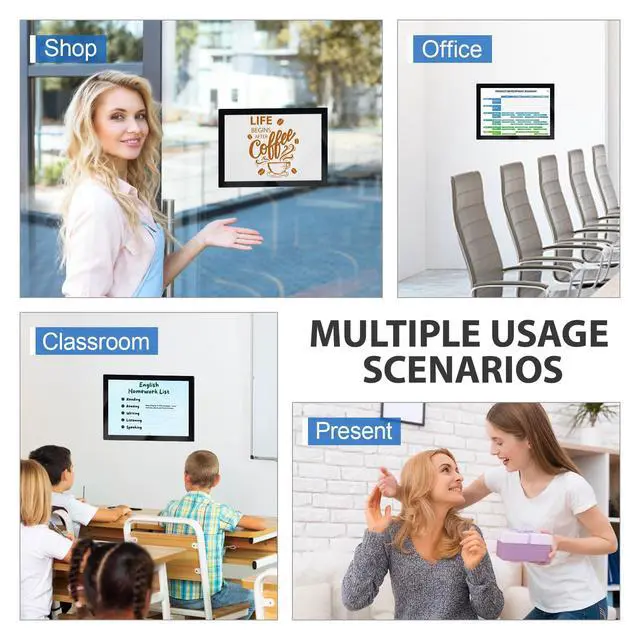 Alt view image 7 of 7 - Magnetic Sign Holder 8.5 x 11, 60 PCS Self Adhesive Magnetic Frame | Strong Self-Adhesive Backing, Effective Paper Protection, Clear Display Effect, Easily Replacement for Document Poster Notice