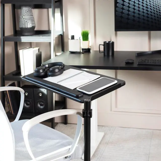 Alt view image 7 of 7 - Office Chair Mounted 26 x 12 Inch Keyboard and Mouse Tray, Ergonomic Tilt, Full Motion 360 Degree Rotation, Black, MOUNT-KB08C