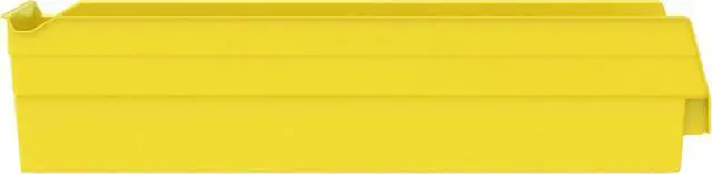 Alt view image 7 of 7 - 30138 Heavy Duty Plastic Shelf Bins, 18"x 6.5"x 4", Yellow, 12-Pk | Heavy Duty Nesting Storage Bins for Garage, Closet, Refrigerator, Kitchen, Cabinet, Drawer Organization, Pantry Organization
