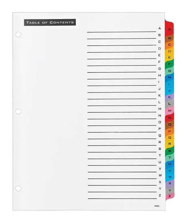 Alt view image 2 of 3 - 11677 Table 'n Tabs Dividers, 26-Tab, Letter (Pack of 12)