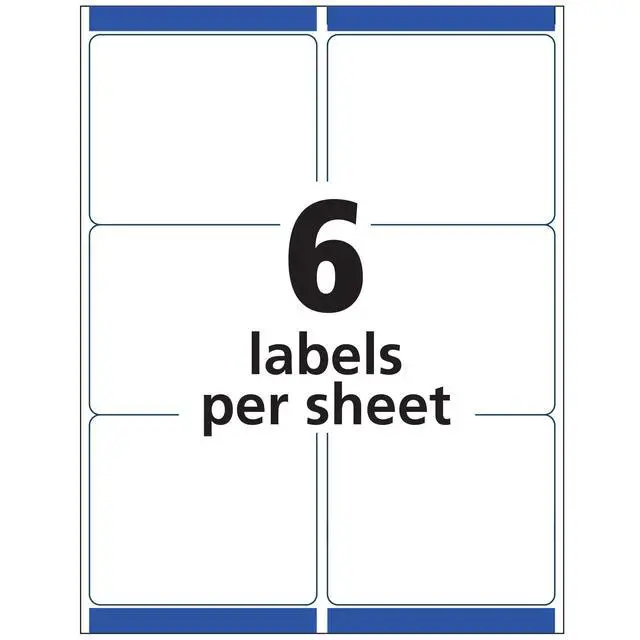 Alt view image 5 of 7 - Matte Clear Shipping Labels, Sure Feed Technology, Laser, 3-1/3" x 4", 60 Labels, 5 Packs (15664)