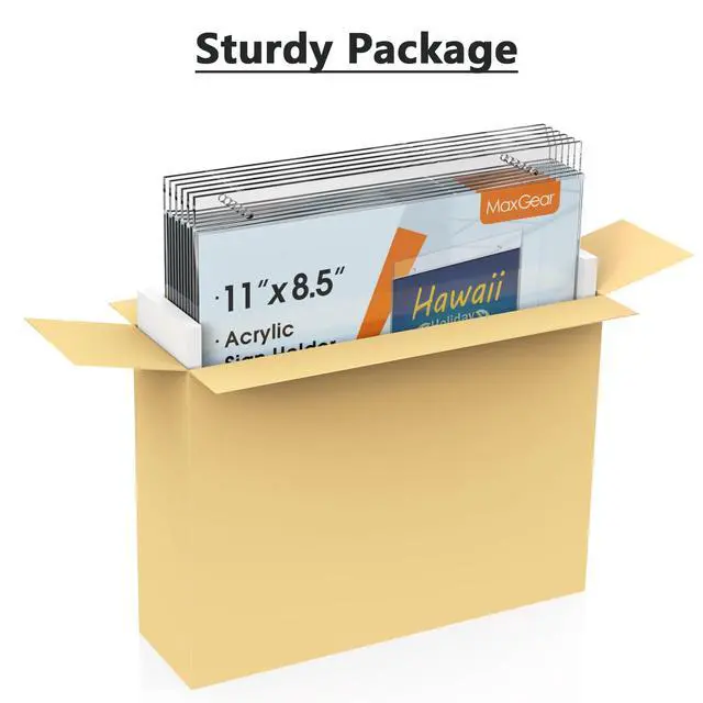 Alt view image 6 of 6 - Wall Mount Sign Holder, 8.5 x 11 Landscape, 24 Pack | Clear Acrylic Material, Easy Wall Installation with Included Screws and Pre-drilled Holes, Ideal for for Signs and Notices