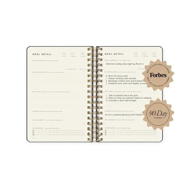 Alt view image 2 of 5 - Linen Coil Planner by Michael Hyatt - The #1 Daily Planner to Set Annual Goals, Increase Focus, Eliminate Overwhelm, and Achieve Your Biggest Goals - Hardcover (Gray)