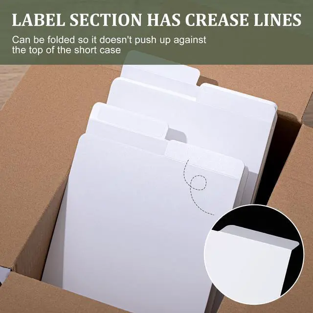 Alt view image 2 of 6 - 150 Pieces Comic Book Dividers with Tab with Tabs White Frosted Card Separator Plastic Dividers for Comic Book Storage Boxes Organize Comics Efficiently in Storage Boxes, 11.22 x 7.24