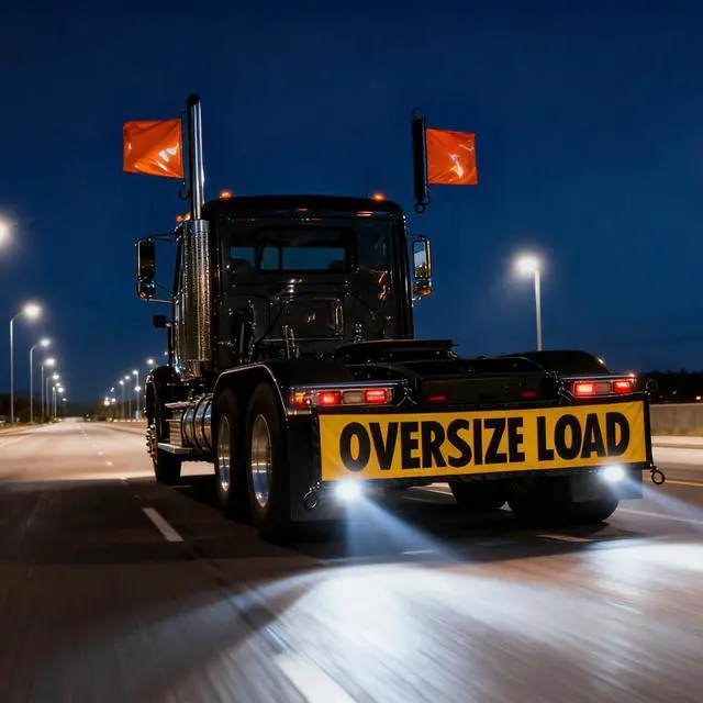 Alt view image 3 of 7 - 2 Pack Oversize Load Banner for Trucks & Pilot Cars, 4 Red Warning Flags with Bungee Hooks & Metal Hooks, Heavy Duty Mesh Wide Load Signs for Trailers/Semis, 18" x 84"