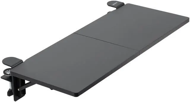 Main image of Black Clamp-on 30 x 12 in Desk Extender, DESK-EXT30 | Foldable, Wrist Support Arm Rest, Office Keyboard Tray, Side Table Extension Attachment