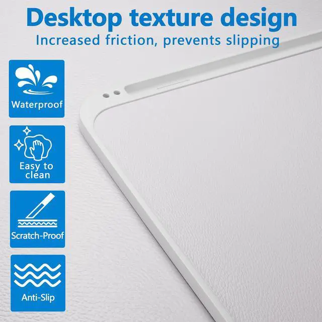 Alt view image 5 of 7 - Adjustable Lap Desk, Large Smooth Easy-Clean Wood Grain Desktop, Foldable Laptop Bed Tray Table with Storage Drawer, Portable Laptop Stand Fits 17" Laptop for Bed Couch Floor (Grey)