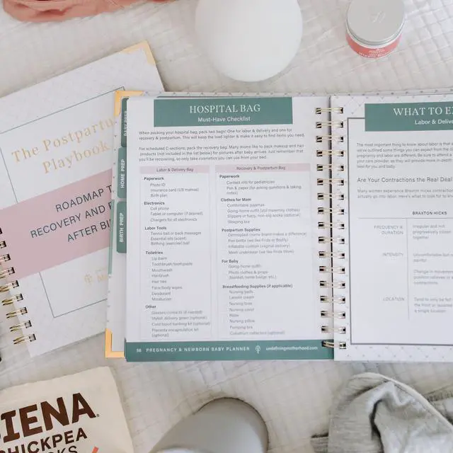Alt view image 5 of 7 - Expecting and Organized New Baby Planner Pregnancy Organizer and Checklist Journal for First-Time Moms 140+ Page Hardcover Keepsake by