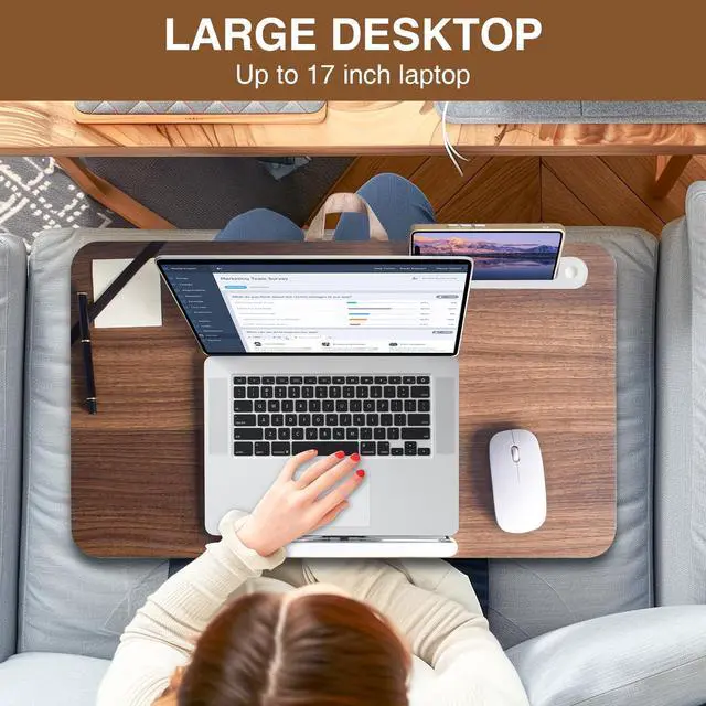 Alt view image 3 of 7 - Lap Desk 24 inches Extra Large - Versatile and Comfortable for Work and Leisure