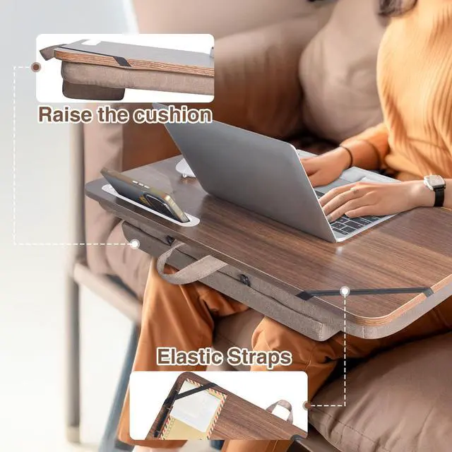 Alt view image 7 of 7 - Lap Desk 24 inches Extra Large - Versatile and Comfortable for Work and Leisure