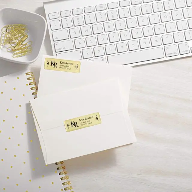 Alt view image 2 of 6 - Gold Address Labels for Inkjet Printers, 3/4" x 2-1/4", 300 Labels, 5 Packs (8987)