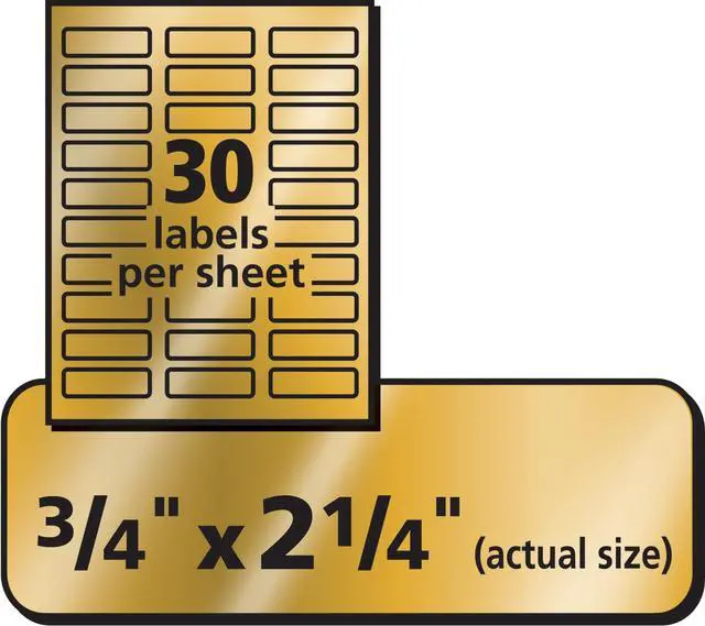 Alt view image 5 of 6 - Gold Address Labels for Inkjet Printers, 3/4" x 2-1/4", 300 Labels, 5 Packs (8987)