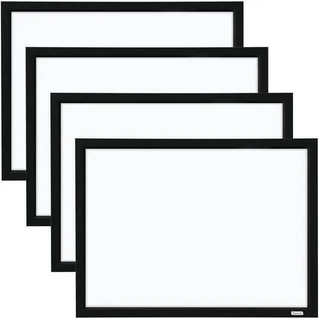 Main image of Whiteboard, Dry Erase Board, Magnetic, 17" x 23", White Board, Black Frame, Includes Dry Erase Markers and Magnets, 4 Pack (MWDW1723M-BK)