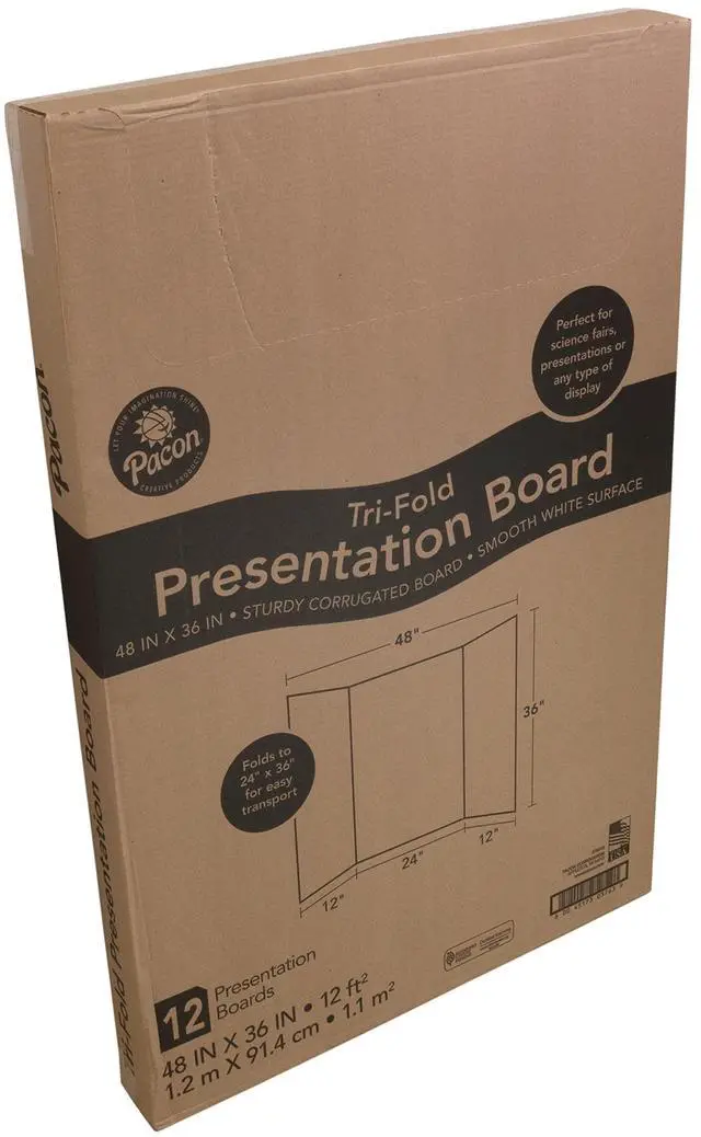 Alt view image 3 of 5 - Presentation Boards, Single Wall, White, 48" x 36", 12 Count