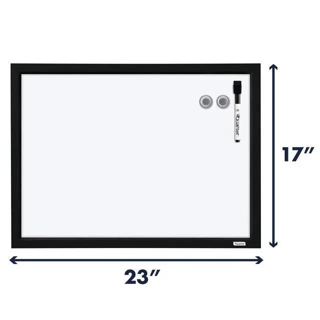 Alt view image 5 of 7 - Whiteboard, Dry Erase Board, Magnetic, 17" x 23", White Board, Black Frame, Includes Dry Erase Markers and Magnets, 4 Pack (MWDW1723M-BK)