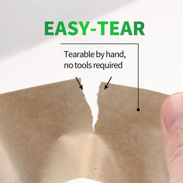 Alt view image 5 of 7 - Eco-Friendly Kraft Paper Tape, Biodegradable Kraft Paper Tape, Recyclable Writable Packing Tape, Non-Coated Surface for Masking, Sealing, 2inch x 60yards, 24Rolls