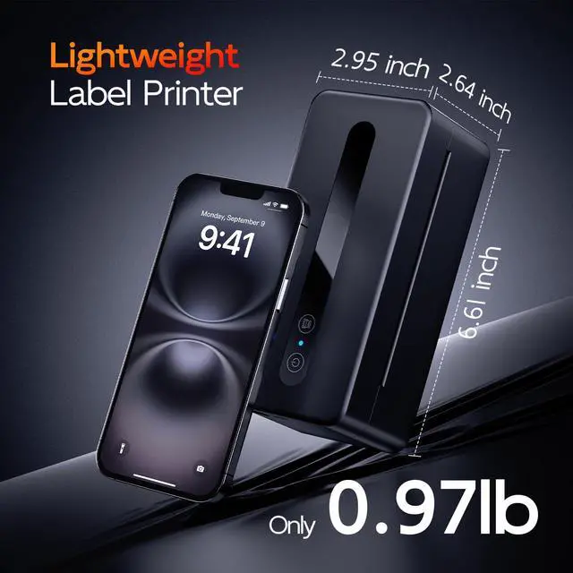 Alt view image 7 of 7 - Thermal Shipping Label Printer 4X6 Upgraded, 2026 New Version Bluetooth Label Printer for Small Business and Package, Support iOS, Android, Windows, Mac, Come with Label Holder