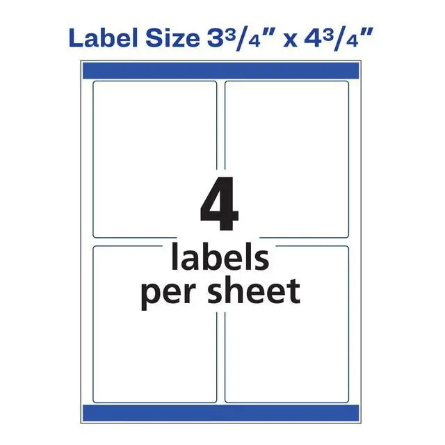 Alt view image 5 of 7 - Print-to-the-Edge Printable Shipping Labels, 3.75" x 7.75", Matte White, Sure Feed Technology, Laser & Inkjet Printer Compatible, 100 Blank Labels per Pack (5 Packs of 6878)