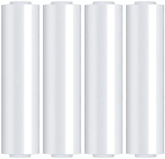 Main image of 18 Inch Stretch Wrap Roll, Heavy Duty 18" 1500ft Shrink Film/Wrap, 4 Pack | 80 Gauge Industrial Strength, Clear Pallet Wrap, Self-Adhesive Cling, Plastic Wrap for Moving, Packing, Shipping, Furniture