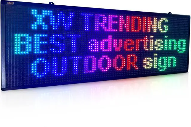 Main image of LED sign, scrolling sign 45", WiFi perfect tool for advertising, color message board programmable for indoor and outdoor use. digonal size 45", size 40' x 14"