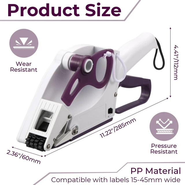 Alt view image 2 of 7 - Hand Held Label Applicator, Manual Applicator Target Pasters Gun for Automatically Peel Off and Stick for Target Pasters Round Square Irregular Shape(Yh-30, 22-35mm Label Width)