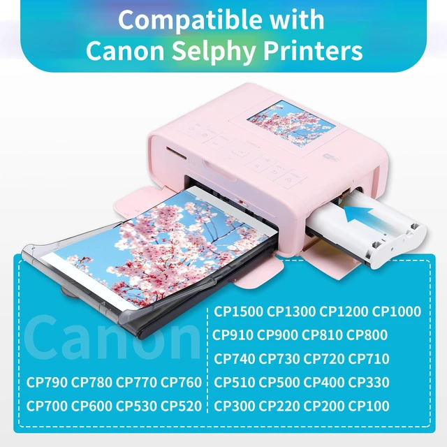 Alt view image 3 of 7 - 2 Pack Compatible for Canon Selphy CP1500 Ink and Photo Paper KP-108IN | KP108 Includes 6 Ink Cassettes + 216 Paper Sheets for Canon Selphy CP1300 CP1200 CP910 CP900 CP1000 Photo Printers