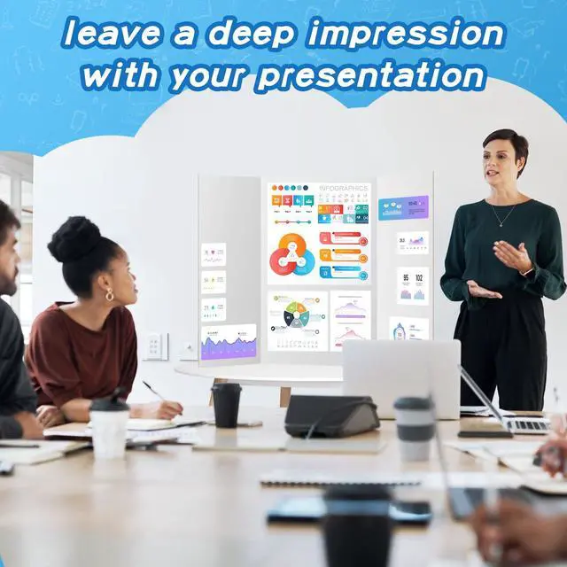 Alt view image 7 of 7 - 12 PCS 36"x48" Trifold Poster Board,White Display Tri-fold Cardboard | Large White Tri-fold Poster Board,Thick Corrugated Cardboard for School Projects,Science Fair,Graduation,Photo Exhibitions