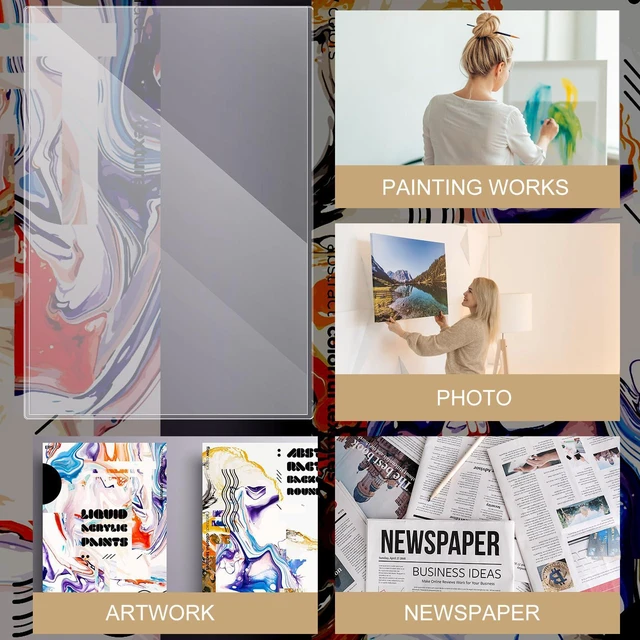 Alt view image 5 of 6 - 12 Pcs Poster Protector Sleeves 24 x 36 Inch, Clear Plastic Poster Sleeves Frame, Waterproof Rigid Print Sheet Protectors for Art Portfolio Storage, Wall Display, Magazines, Photos, Papers