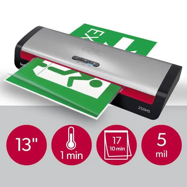 Alt view image 2 of 7 - Laminator Machine, Smart Entry LED Guides, Jam Release, Wide 13" Input, Includes Laminating Sheets (250HS)
