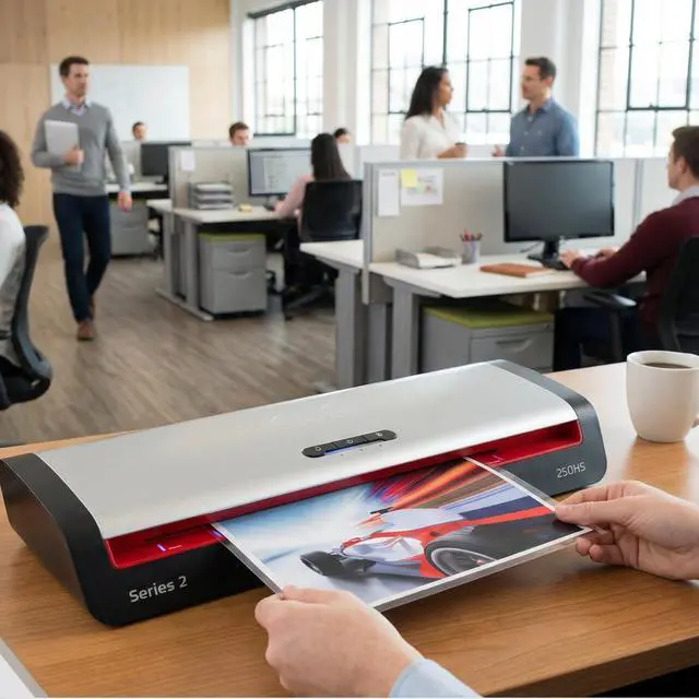 Alt view image 3 of 7 - Laminator Machine, Smart Entry LED Guides, Jam Release, Wide 13" Input, Includes Laminating Sheets (250HS)