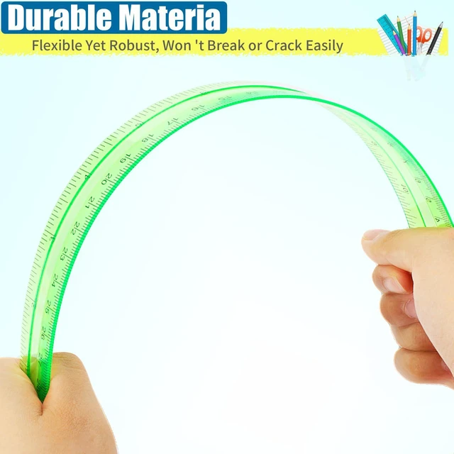 Alt view image 4 of 7 - 504 Pcs Rulers Bulk, 12 Inch Plastic Assorted Color Clear Rulers with Inches Centimeters Millimeter. Measuring Drawing Tool for Kids, Ideal Back to School Classroom Office Home Supplies