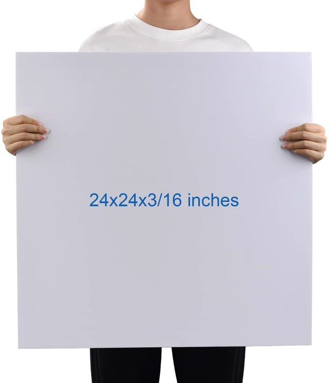 Alt view image 3 of 7 - Foam Board 24 x 24 x 3/16"(5mm), Foam Core Board Sheets, White Poster Board | 12 Pack, Acid Free Foamboard, Rigid Sign Board for Mounting, Framing, Backing, Display, Presentation, Prints, Crafts & Art