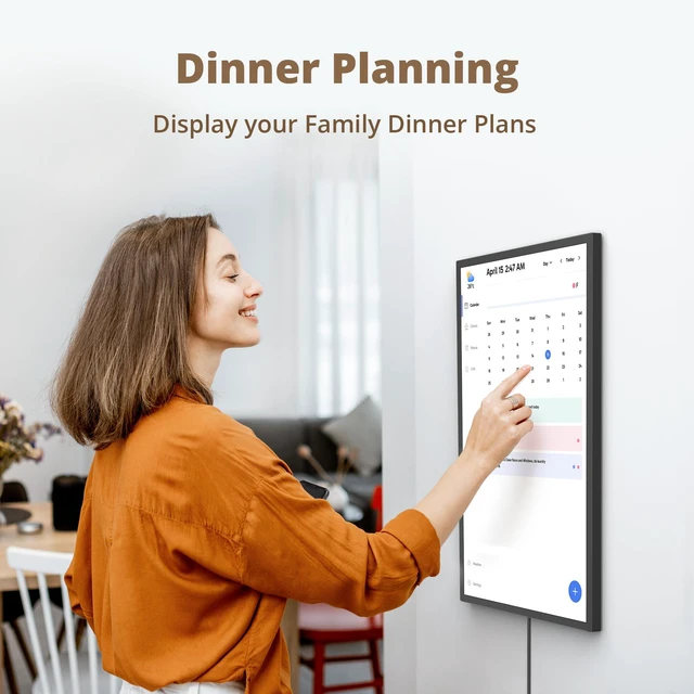 Alt view image 4 of 7 - 24 inch Digital Calendar Chore Chart Interactive TouchscreenHearth Display Desk Digital Calendar Seamless Scheduling Black