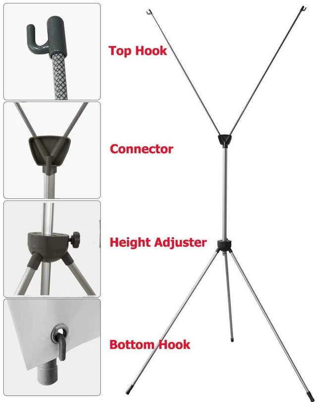 Alt view image 3 of 6 - Banner Stand Poster Stand Fit Banner Size from 23"X63" to 32"X78", 4PACK