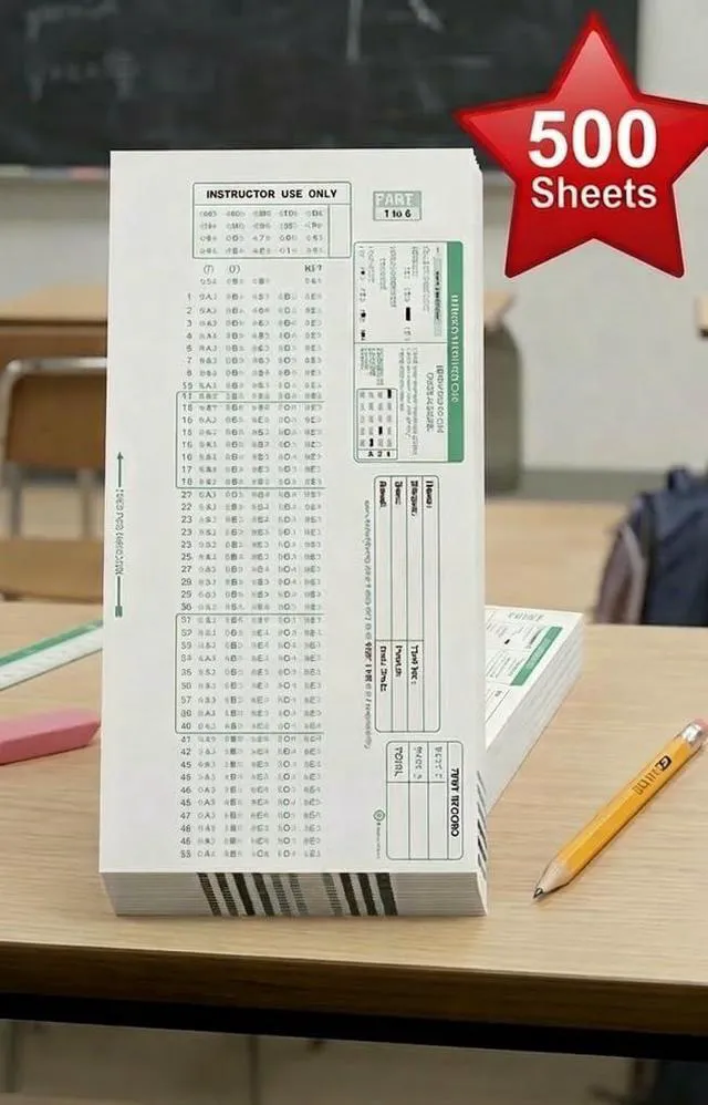 Alt view image 2 of 3 - Testing Forms 882-E Scantron Compatible TEST-100E (500 Sheet Pack)