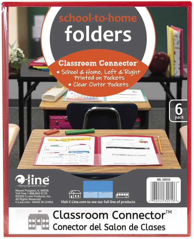Alt view image 2 of 3 - Classroom Connector School-to-Home Folders, Assorted Colors, (32010) (Pack of 36)