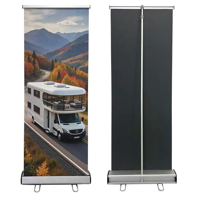 Alt view image 2 of 6 - Retractable Banner Stand- Roll Up Banner Stand 24"x80" For Trade Shows Retail Display (Stand Only)