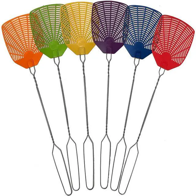 Main image of Bug & Fly Swatter Metal Handle 6 Pack Fly Swatters Indoor/Outdoor flyswatter