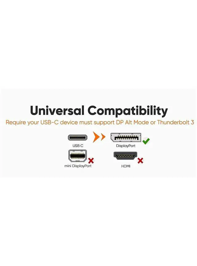 Alt view image 2 of 5 - Adapter-USB C to DisplayPort Laptop