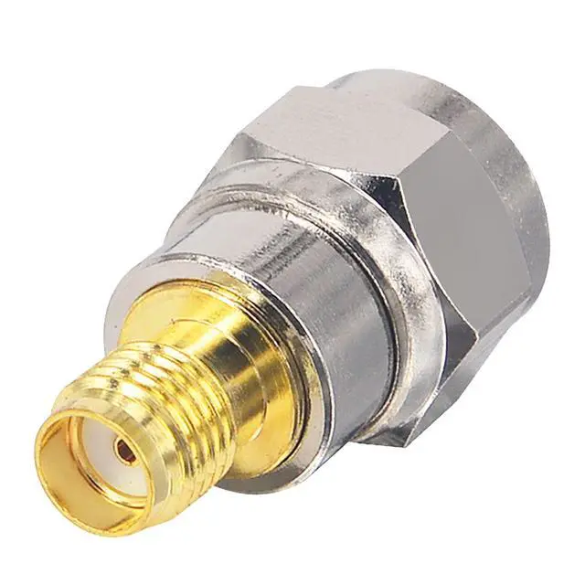 Alt view image 5 of 6 - 2-Pack F Male to SMA Female Adapter SMA (Jack) to F (Plug) RF Coax Coaxial Connector for Antennas, Broadcast, Radio, TV, Camera, WiFi etc
