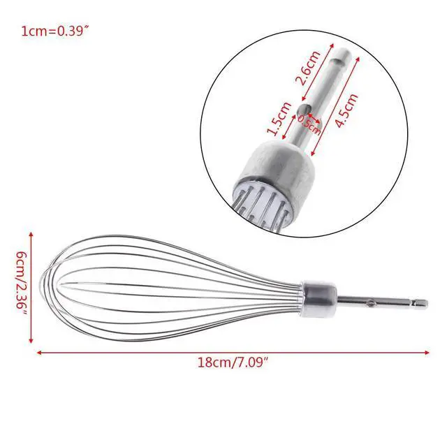 Alt view image 3 of 7 - Electric Egg Beater Accessories Frother Mixer Whisk Stainless Steel Kitchen Tool Kitchen Tool