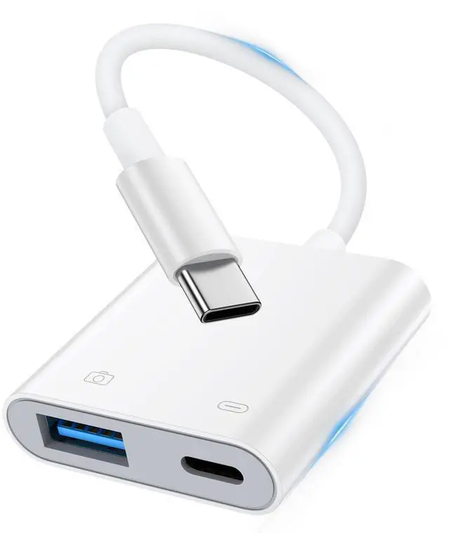 Main image of USB C to USB Camera Adapter, OTG Adapter for Android iPhone 17/16e/16/16Pro/16Pro Max/16Plus/15/15Pro/15Pro Max, High Speed USB 3.0 Female Adapter for Digital Camera to Phone Samsung S26 S25Ultra