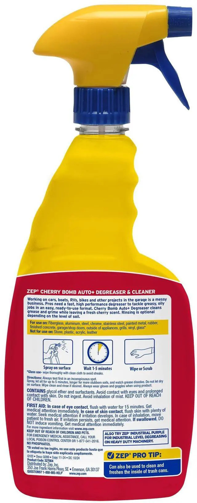Alt view image 3 of 7 - Cherry Bomb Auto+ Degreaser & Cleaner - For Auto, Marine, RV, & Home - 32 oz.