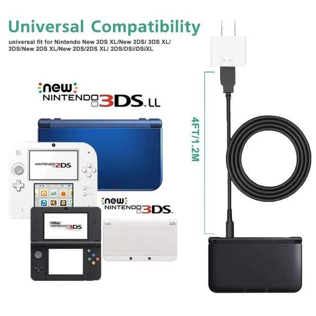 Alt view image 3 of 7 - 3DS USB Charger Cable, Power Charging Lead for Nintendo 3DS, 2DS, DSi - Black
