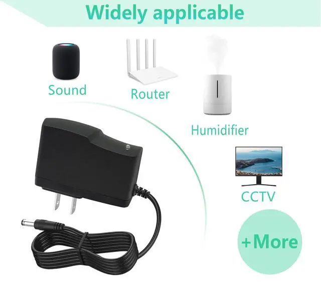 Alt view image 4 of 7 - 12V 1A Power Supply Adapter 100-240V AC to DC Converter 12 Volt 1000mA 500mA Power Adapter Transformer with 5.5 x 2.5mm 2.1mm Plug for LED Strip Light Security Camera Speakers