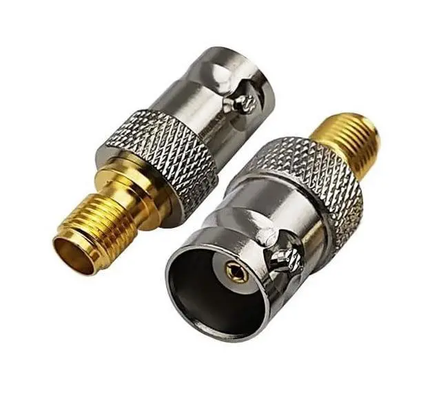 Alt view image 2 of 3 - 2pcs RF coaxial Coax Adapter SMA Female to BNC Female