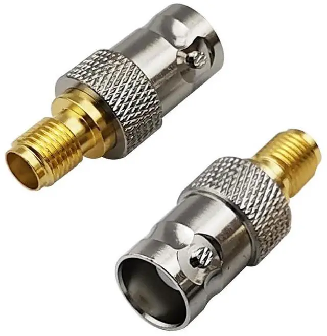 Alt view image 3 of 3 - 2pcs RF coaxial Coax Adapter SMA Female to BNC Female