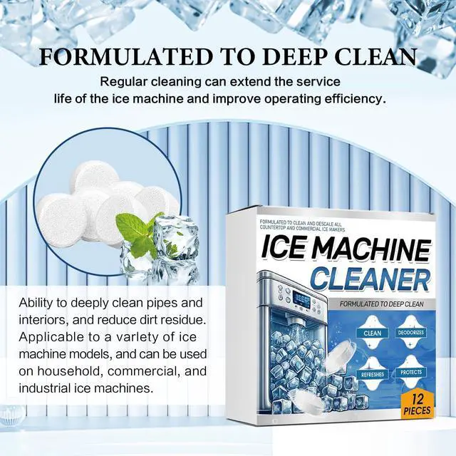 Alt view image 3 of 7 - Ice Machine Cleaner Maker Descaler - 24 Clean Tablets for Ice Machine - Compatible with Opal, Kitchenaid, Helps Remove Hard Water and Mineral Buildup for Great-Tasting Ice