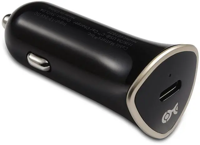 Alt view image 5 of 6 - 15W 3A USB-C Car Charger with 3ft USB-C Cable