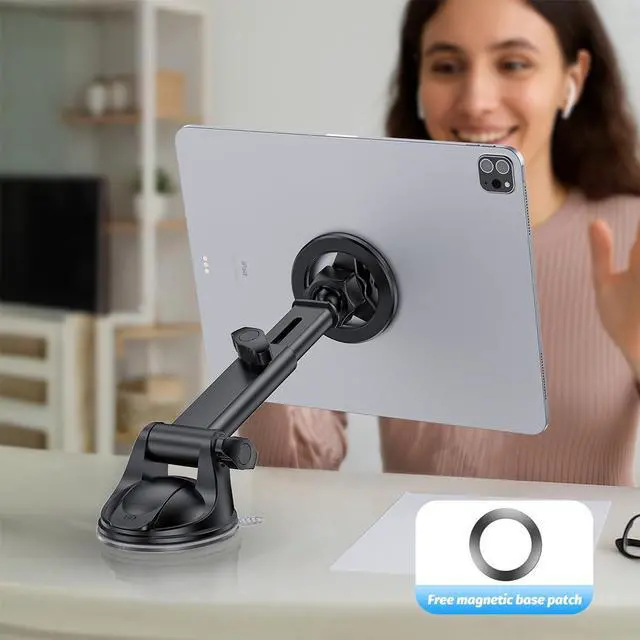 Alt view image 5 of 6 - Magnetic Car Phone Holder, 360° Adjustable Vehicle Cell Phone Mount with Suction Cup Stand, Automotive Smartphone Holder for Dashboard Windshield, Universal for SUV RV Truck (StyleA)